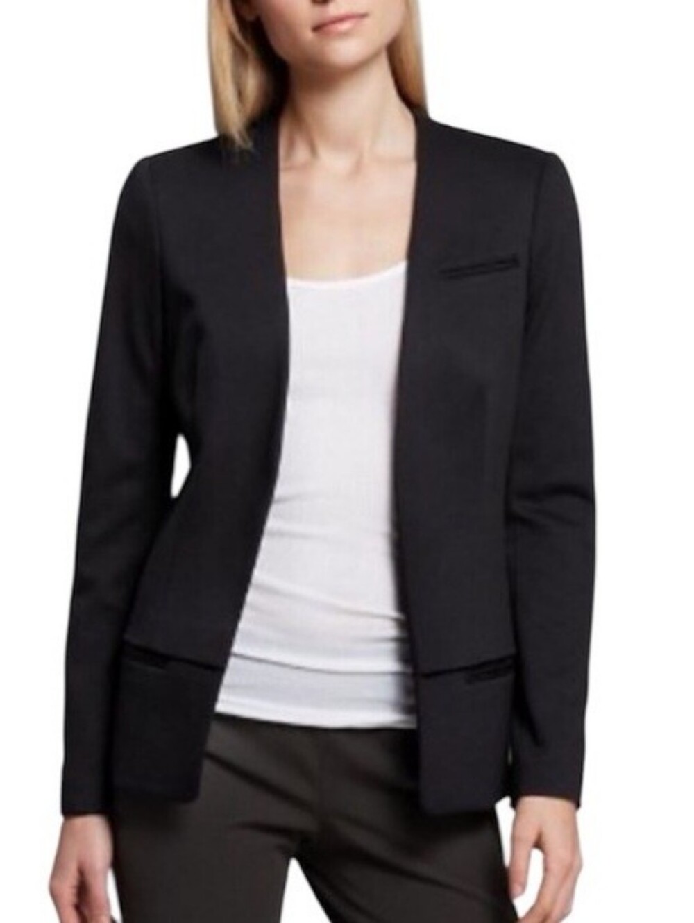 Theory Open-Front Black Blazer